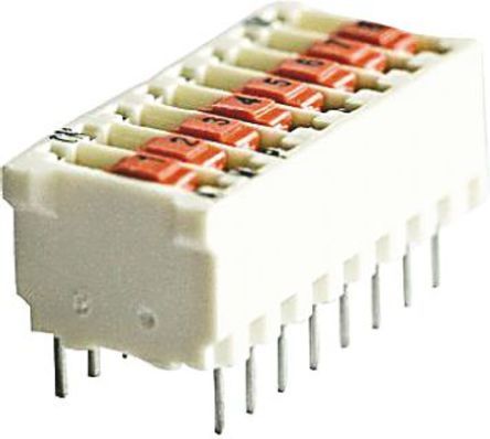 5161390-6, TE Connectivity 6 Way Through Hole DIP Switch SPST, Переключатель