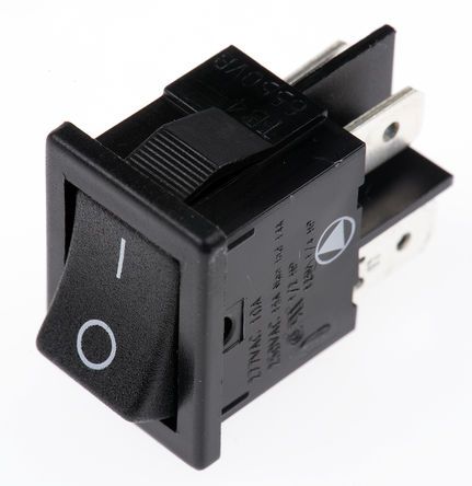 H8550VBACAB, Arcolectric Double Pole Single Throw (DPST), On-Off Rocker Switch, Клавишный переключатель