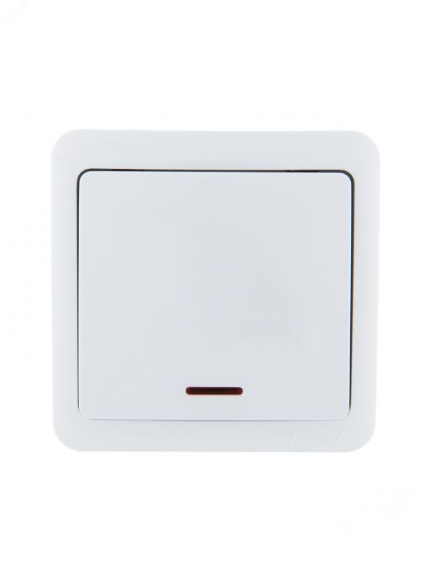 VIOLA Выключатель с подсветкой белый (12шт/144шт)