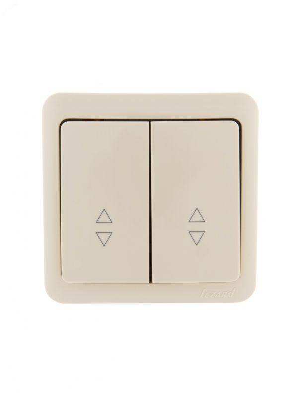 VIOLA Выключатель проходной двойной крем (12шт/144шт)