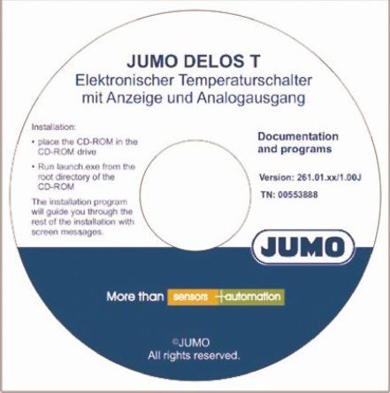 Setup-Programm Dtrans T 100, Jumo Setup Program for use with dTRANS T100 Thermometer