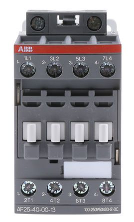 AF26-40-00-13, ABB 4 Pole Contactor - 45 A, 230 V ac Coil, AF Range, 4NO, 11 kW, Контактор