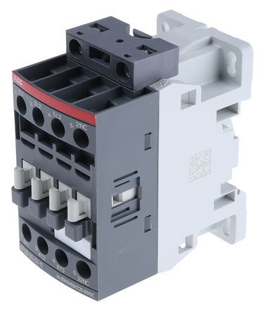 AF09-30-01-11, ABB 3 Pole Contactor - 25 A, 24 V ac/dc Coil, AF Range, 3NO, 4 kW, Контактор