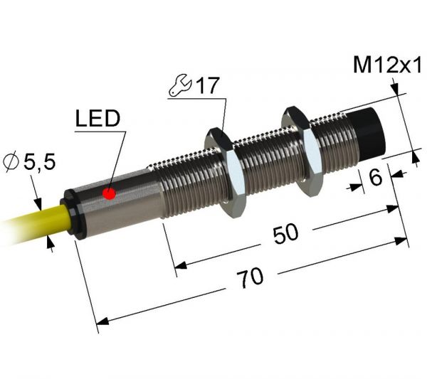 Индуктивный датчик VB2-12M70-4N84-K (ВБ2.12М.70.4.8.4.К)