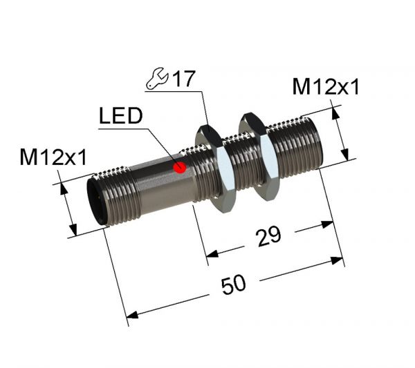 Индуктивный датчик PS2-12M50-2B11-C4