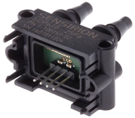 SDP610-025Pa, Sensirion Pressure Sensor for Air, Non-Aggressive Gas , 25Pa Max Pressure Reading I2C, Датчик давления