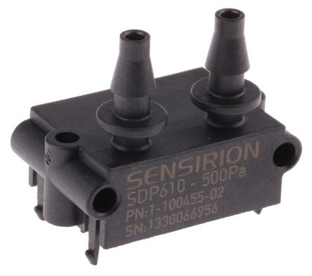 SDP610-500Pa, Sensirion Pressure Sensor for Air, Non-Aggressive Gas , 500Pa Max Pressure Reading I2C, Датчик давления