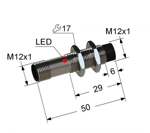 Индуктивный датчик PS2-12M50-4N11-C4