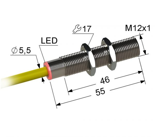 Индуктивный датчик PS2-12M55-2B11-K