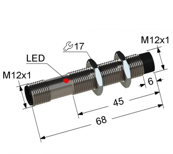 Индуктивный датчик PS2-12M68-4N11-C4