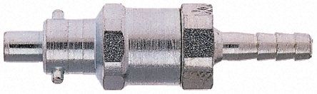AA5110, RS PRO Pneumatic Quick Connect Coupling Steel 1/4 in 6.35mm Hose Barb, Муфта