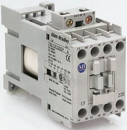 700-CF220EJ, Allen Bradley 4 Pole Contactor - 25 A, 24 V dc Coil, 700 Series, 2NO/2NC, Контактор