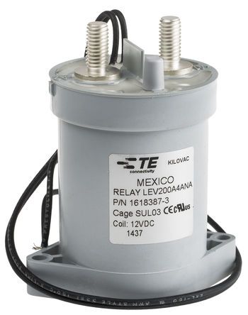 LEV200A4ANA 1618387-3, TE Connectivity Contactor Relay - 1NO, 500 A Contact Rating, Контактор