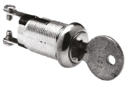 2SWK131AL101, TE Connectivity Keylock Switch, Single Pole Single Throw (SPST), 1 A @ 120 V ac 2-Way, Выключатель с ключом