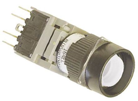 164EL11, TE Connectivity Single Pole Double Throw (SPDT) Momentary Push Button Switch, IP40, 6.35 (Dia.)mm, Panel Mount, Кнопочный переключатель