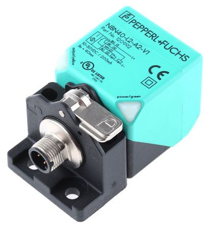 NBN40-L2-A2-V1, Pepperl + Fuchs Inductive Sensor - Block, PNP-NO/NC Output, 40 mm Detection, IP69K, M12 - 4 Pin Terminal, Индуктивный датчик приближения