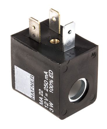 MA22 B, RS PRO 24V dc 3W Replacement Solenoid Coil, Compatible With MH Series, MNH Series, Катушка