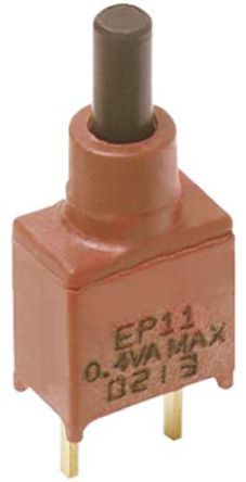 EP11SD1CBE, C & K Single Pole Single Throw (SPST) Momentary Miniature Push Button Switch, IP40, 13 (Dia.)mm, PCB, Кнопочный переключатель