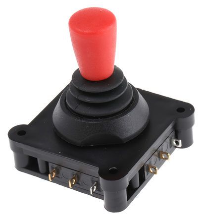 1D1-5F-15-451, APEM, 1, 2 Way Joystick Conical, IP67 Rated, 250V ac, Джойстик-переключатель