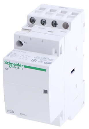 A9C20833, Schneider Electric 3 Pole Contactor - 25 A, 230 V ac Coil, Acti 9, 3NO, Контактор