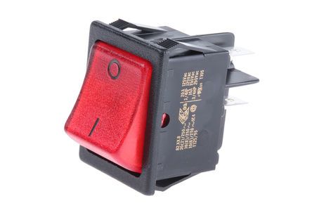 SX8211881G110000, Molveno Illuminated Double Pole Single Throw (DPST), On-None-Off Rocker Switch Panel Mount, Клавишный переключатель