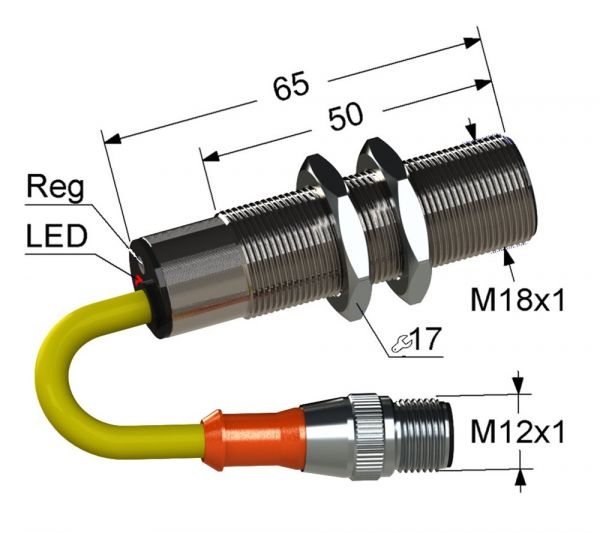 Оптический диффузионный датчик VB3C-18M65-TR1000B131-KC18 (ВБ3С.18М.65.TR1000.1П.1.К/С18)