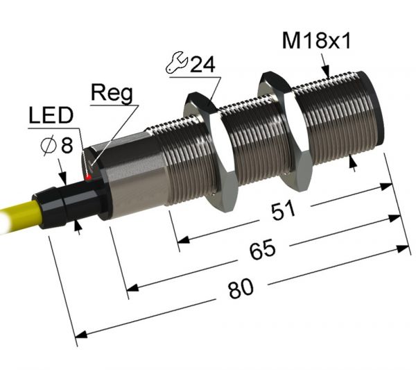 Оптический диффузионный датчик VB3C-18M80-TR1000B131-Z (ВБ3С.18М.80.TR1000.1П.1.Z)