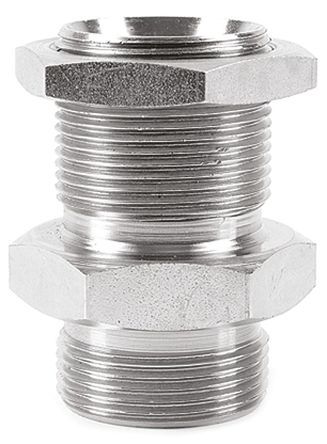 Parker Hydraulic Straight Threaded Adapter 6WMK4WL4NMS, Connector A G 3/8 Male, Connector B G 3/8 Male, Переходник