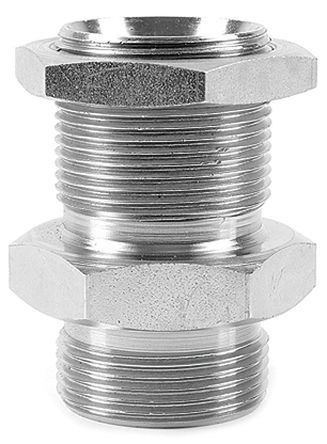 Parker Hydraulic Straight Threaded Adapter 12WMK4WL4NMS, Connector A G 3/4 Male, Connector B G 3/4 Male, Переходник