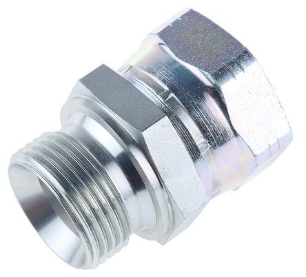 Parker Hydraulic Straight Threaded Adapter 16-16F6MK4S, Connector A G 1 Female, Connector B G 1 Male, Переходник