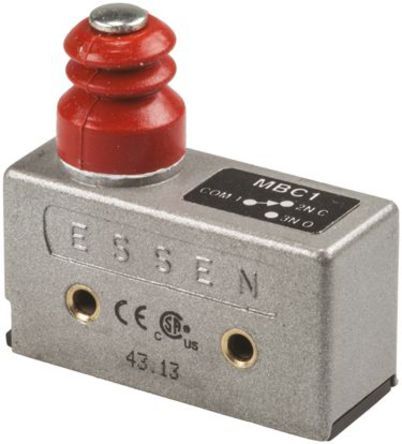 MBC-1, RS PRO SP-CO Plunger Microswitch, 15 A @ 250 V ac, Микропереключатель