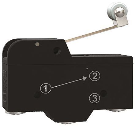 MTCRS-26DH, RS PRO SP-CO Roller Lever Microswitch, 15 A @ 250 V ac, Микропереключатель