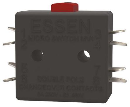 MV1, RS PRO DP Lever Microswitch, 10 A @ 250 V ac, Микропереключатель