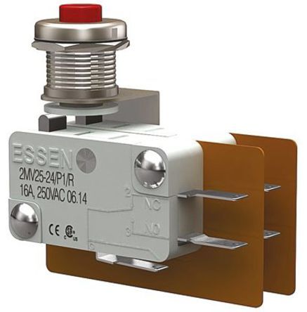 2MV25-24P1/R, RS PRO DP-CO Cap Microswitch, 16 A @ 250 V ac, Микропереключатель