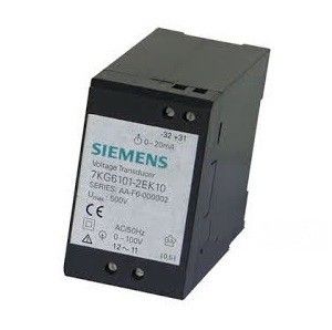 7KG61041EN27 AKTIVE TRANSDUCER SIMEAS FOR ALTERNATING VOLTAGE NOMUNAL FREQUENCY: 50 TO 60HZ OUTPUT SIGNAL: 4 - 20MA DC INPUT VOLTAGE: 100V AUXIL. POWER SUPPLY: 230V AC