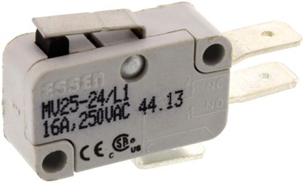 MV25-24/L1, RS PRO SPDT Short Lever Microswitch, 16 A @ 250 V ac, Микропереключатель