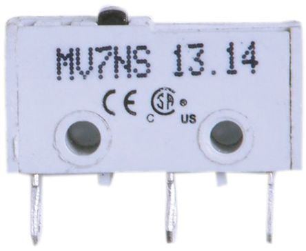 MV7NS, RS PRO SP Plunger Subminiature Micro Switch, 2 A @ 250 V ac, Микропереключатель