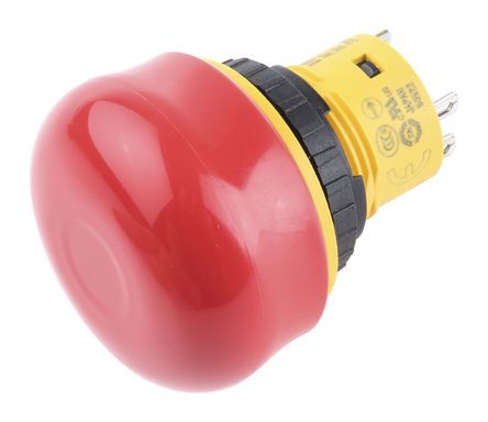 AB6E-3BV02PRH, Idec Single Pole Double Throw (SPDT) Latching Push Button Switch, IP65, 16.2 (Dia.)mm, Panel Mount, 250V, Кнопочный переключатель