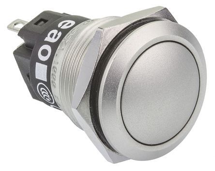 82-5571.1000, EAO Single Pole Double Throw (SPDT) Momentary Push Button Switch, IP65, IP67, 19 (Dia.)mm, Panel Mount, 250V ac, Кнопочный переключатель