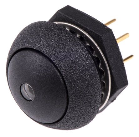 LP9-31231H22, Otto Single Pole Double Throw (SPDT) Momentary Amber LED Push Button Switch, IP68S, Panel Mount, 28V dc, Кнопочный переключатель