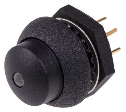 LP9-41231H22, Otto Single Pole Double Throw (SPDT) Momentary Amber LED Push Button Switch, IP68S, Panel Mount, 28V dc, Кнопочный переключатель