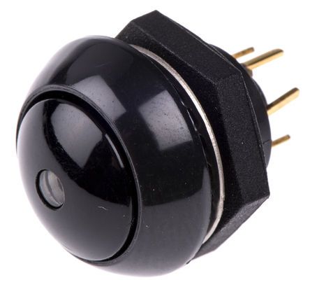 LP9-11231H22, Otto Single Pole Double Throw (SPDT) Momentary Amber LED Push Button Switch, IP68S, Panel Mount, 28V dc, Кнопочный переключатель