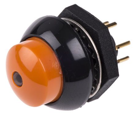 LP9-21231H23, Otto Single Pole Double Throw (SPDT) Momentary Amber LED Push Button Switch, IP68S, Panel Mount, 28V dc, Кнопочный переключатель