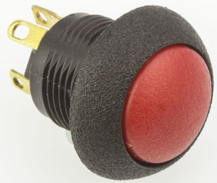 P9-513121, Otto Single Pole Double Throw (SPDT) Momentary Push Button Switch, IP64, Panel Mount, 28V dc, Кнопочный переключатель