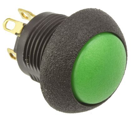 P9-513125, Otto Single Pole Double Throw (SPDT) Momentary Push Button Switch, IP64, Panel Mount, 28V dc, Кнопочный переключатель