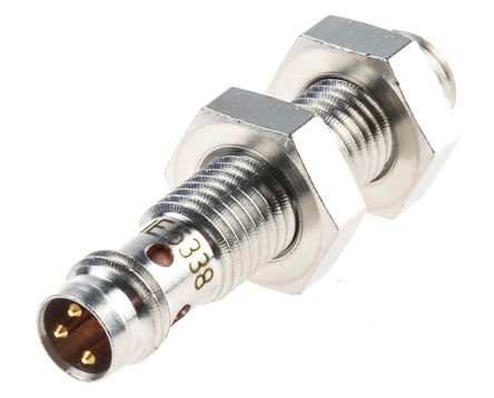 IE5338, ifm electronic M8 x 1 Inductive Sensor - Barrel, PNP/NPN-NO Output, 3 mm Detection, IP65, IP67, M8 - 3 Pin Terminal, Индуктивный датчик приближения