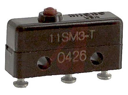 11SM3-T, Honeywell SPDT Pin Plunger Microswitch, 5 A @ 250 V ac, Микропереключатель