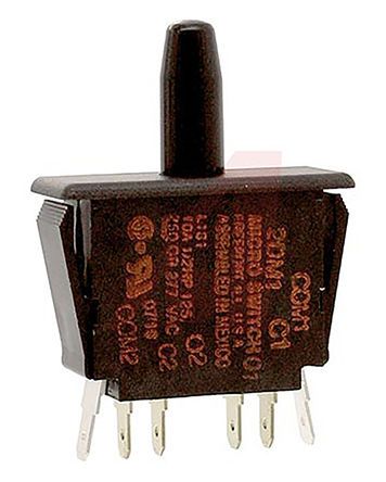 2DM1, Honeywell DPDT Bullet Nose Plunger Microswitch, 10 A @ 277 V ac, Микропереключатель