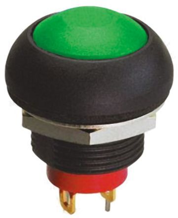 PAS6B2M4CES6, RS PRO Single Pole Single Throw (SPST) Momentary Miniature Push Button Switch, IP67, 13.6 (Dia.)mm, PCB, 30V dc, Кнопочный переключатель