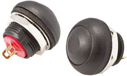 PAS6B2M4CES2, RS PRO Single Pole Single Throw (SPST) Momentary Miniature Push Button Switch, IP67, 13.6 (Dia.)mm, PCB, 30V dc, Кнопочный переключатель